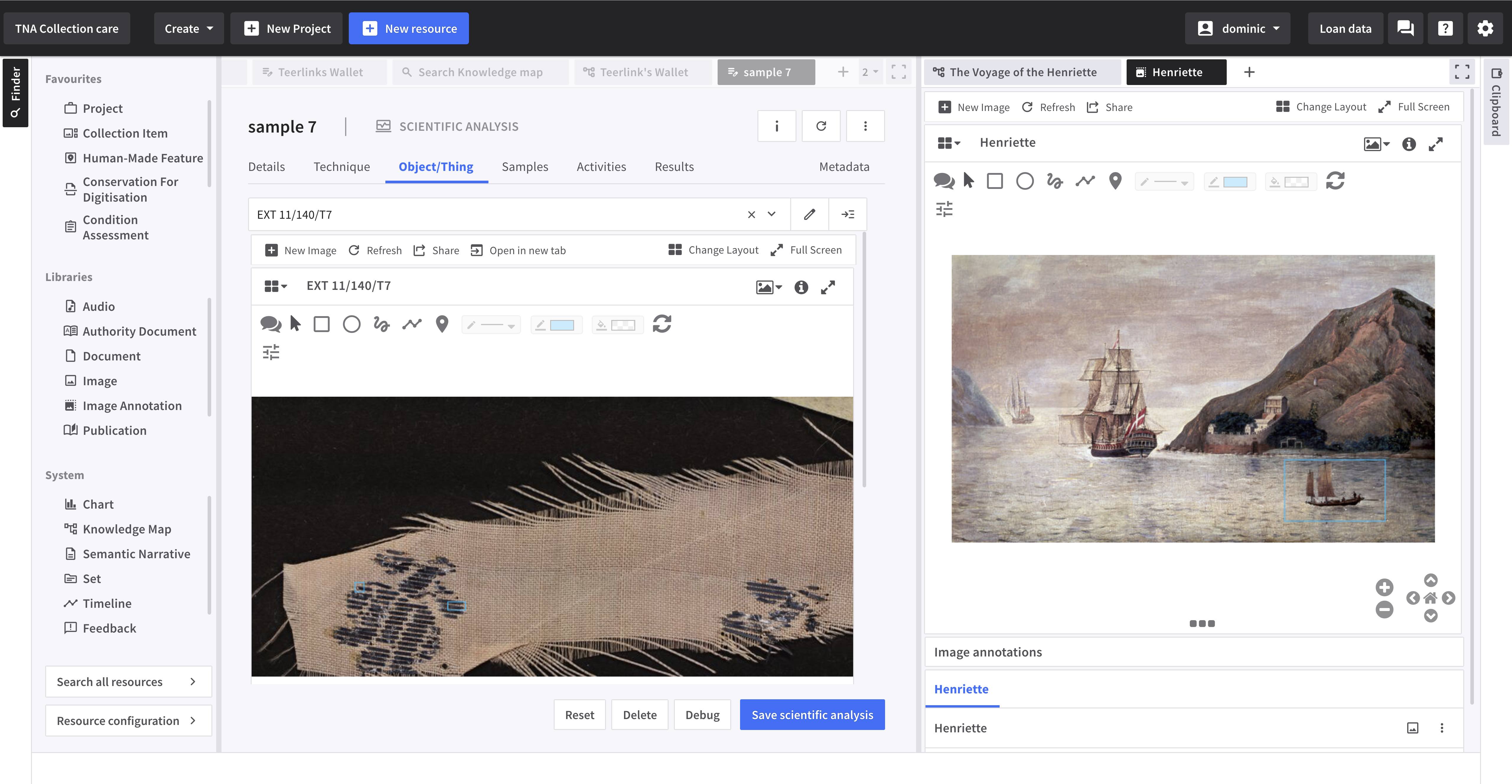 The Transdiciplinary National Archives Collection Care System